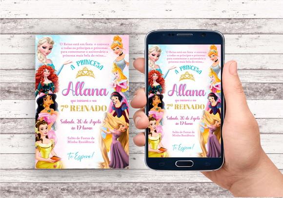 Convite Virtual - Princesas Disney 03