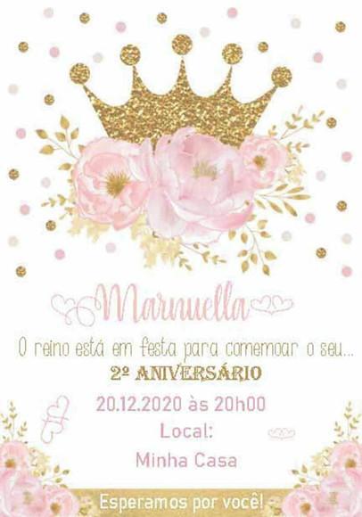 Convite Virtual - Realeza Menina 05