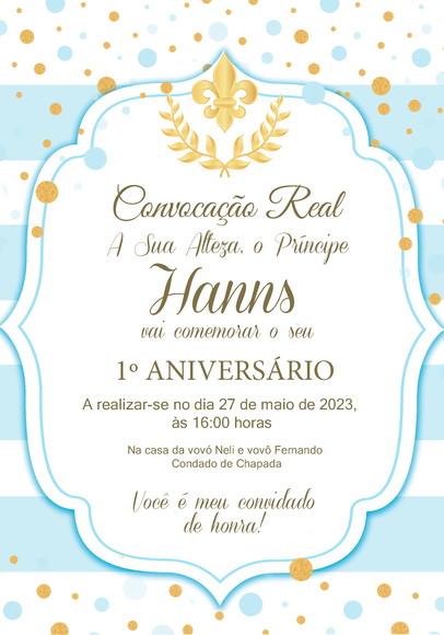 Convite Virtual - Realeza Menino 05
