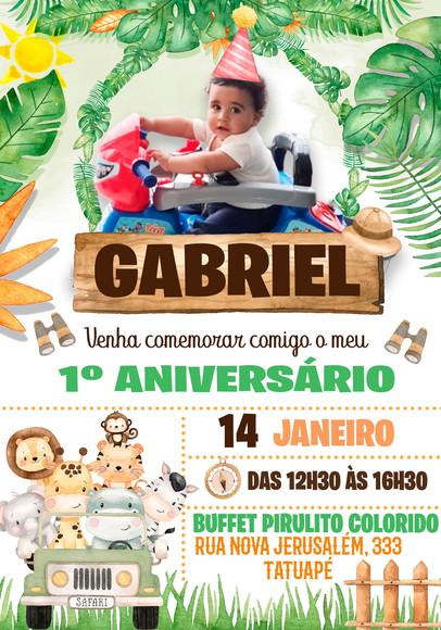 Convite Virtual - Safari com Foto