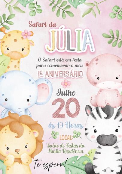 Convite Virtual - Safari Menina 02