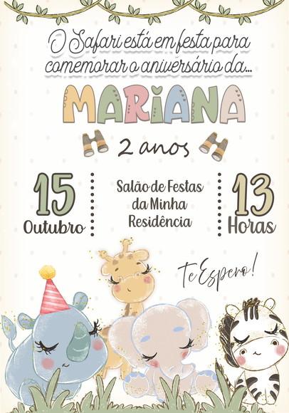 Convite Virtual - Safari Menina 03
