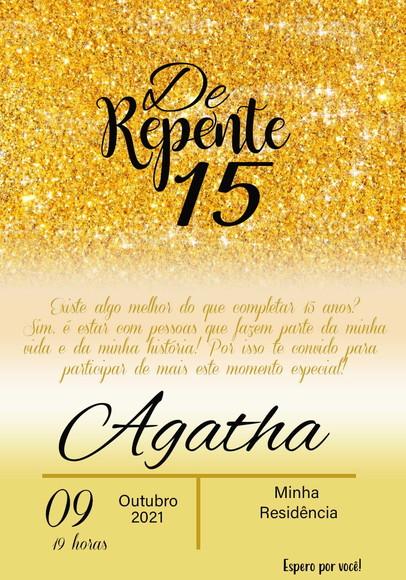 Convite Virtual - sem Tema (dourado)