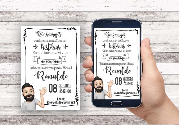 Convite Virtual - sem Tema (white)