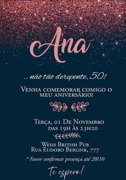 Convite Virtual - sem Tema (glitter Vermelho)