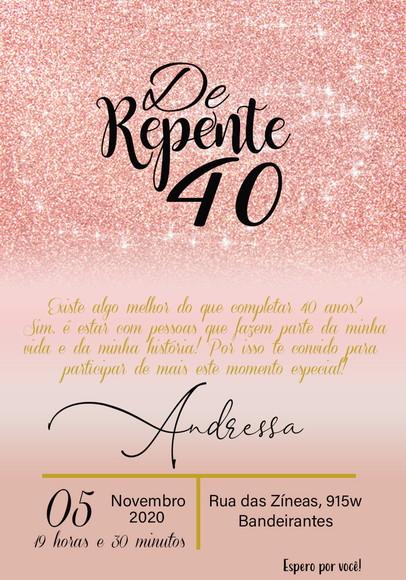 Convite Virtual - sem Tema (rosê)