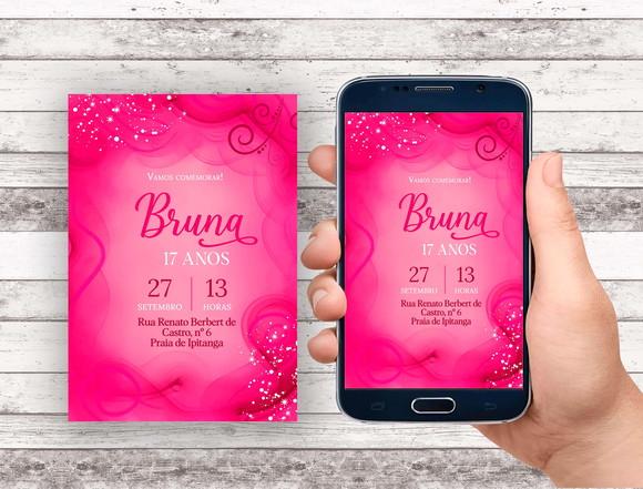 Convite Virtual - sem Tema/ Pink