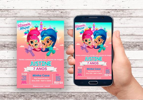 Convite Virtual - Shimmer And Shine