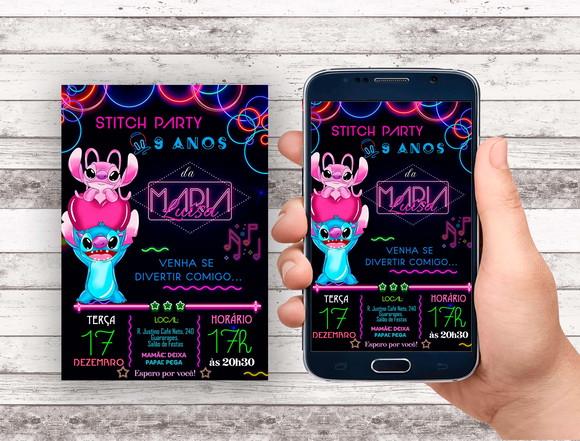 Convite Virtual - Stitch Party