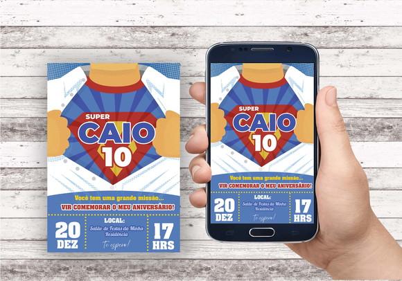 Convite Virtual - Super Homem/ Super Pai