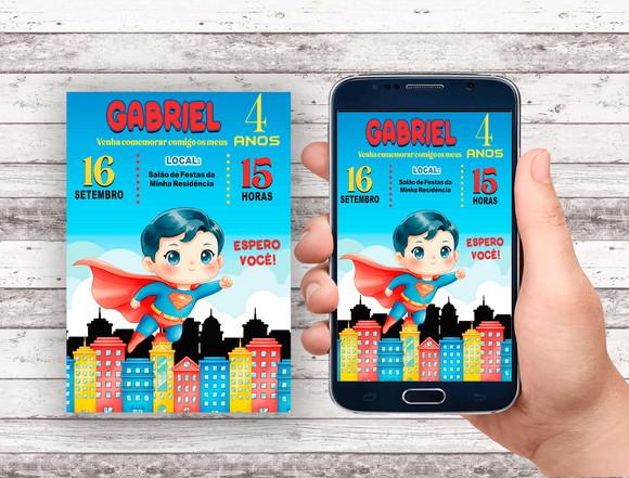 Convite Virtual - Super Homem
