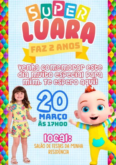 Convite Virtual - Super Jojo (com Foto)