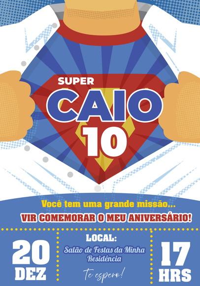 Convite Virtual - Super Homem/ Super Pai