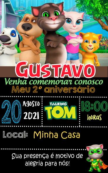 Convite Virtual - Talking Tom