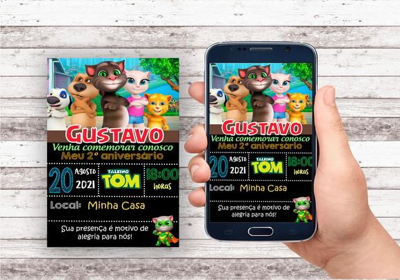 Convite Virtual - Talking Tom