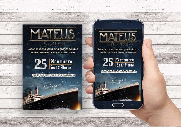 Convite Virtual - Titanic