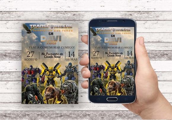 Convite Virtual - Transformers Despertar das Feras