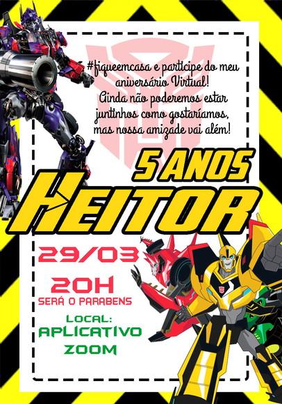 Convite virtual - Transformers