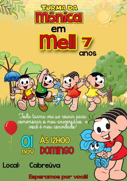 Convite Virtual - Turma da Mônica 02