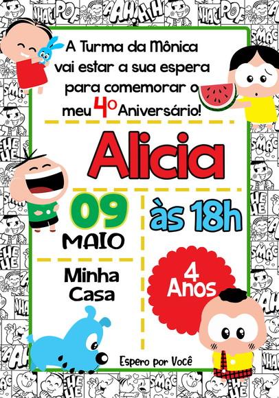 Convite Virtual - Turma da Mônica Toy