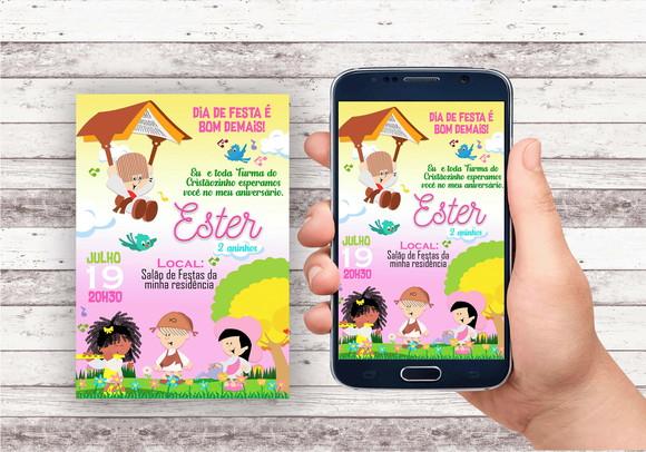 Convite Virtual - Turma do Cristãozinho Menina