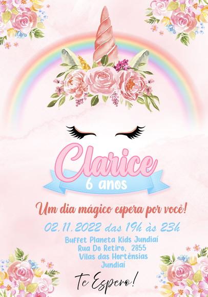 Convite Virtual - Unicornio 03