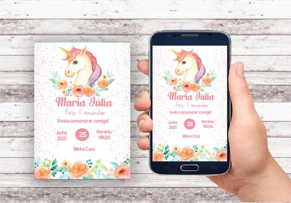 Convite Virtual - Unicornio 02