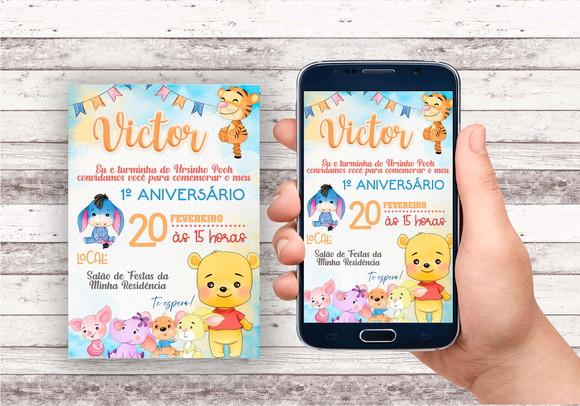 Convite Virtual - Ursinho Pooh 02