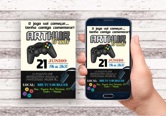 Convite Virtual - Video Game 02