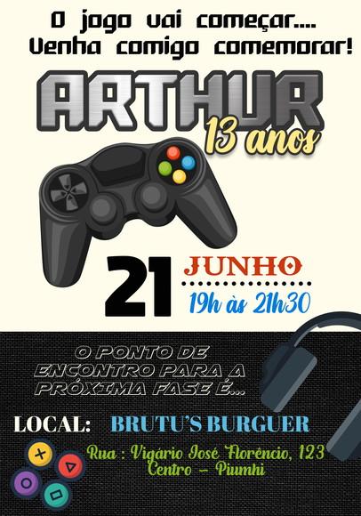 Convite Virtual - Video Game 02