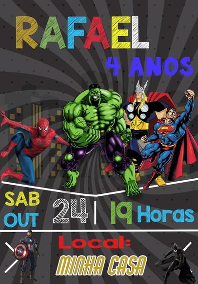 Convite Virtual - Vingadores