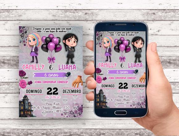 Convite Virtual - Wandinha e Enid