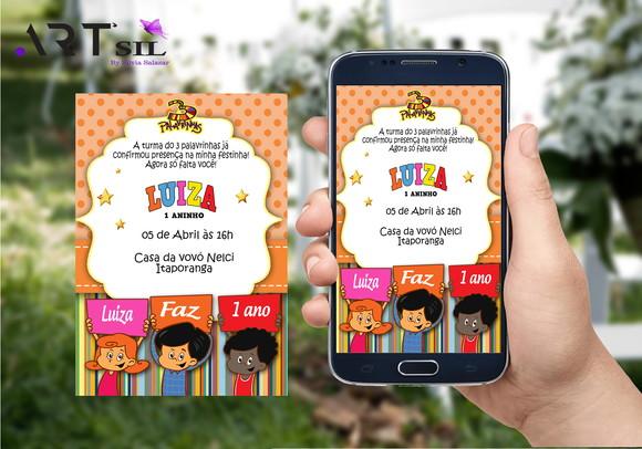 Convite Virtual 3 Palavrinhas
