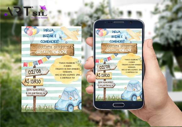 Convite Virtual Chá de Bebê - Brinquedos