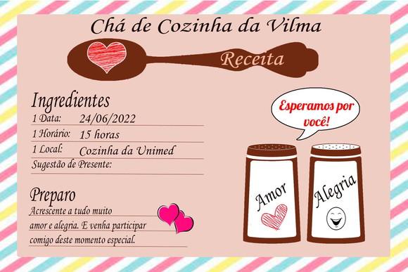Convite Virtual Chá de Cozinha