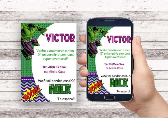 Convite Virtual Hulk