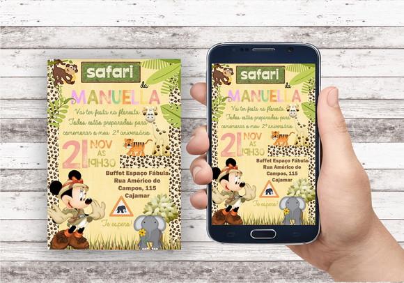 Convite Virtual Minnie Safari 08