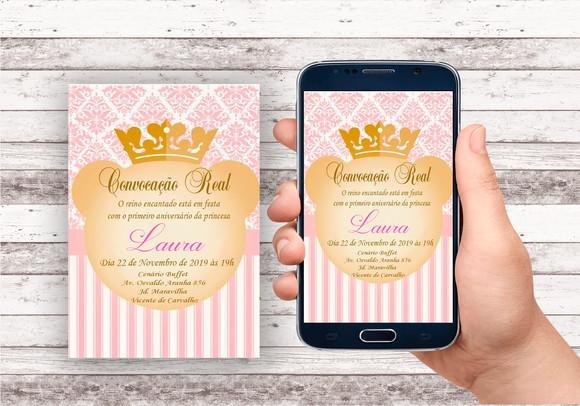 Convite Virtual Minie Realeza