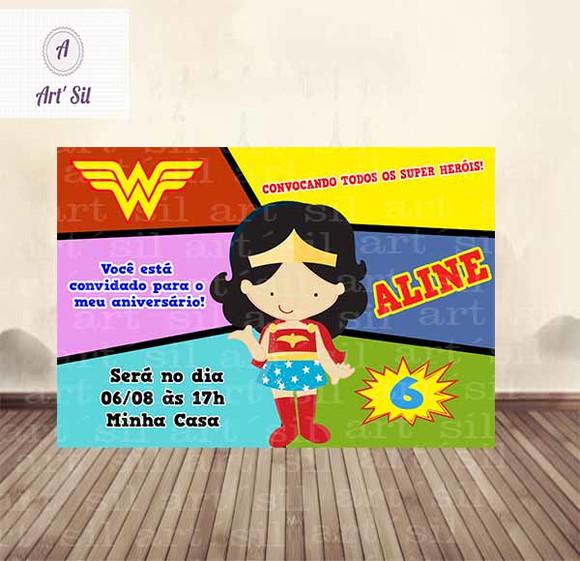 Convite Virtual Mulher Maravilha Iv