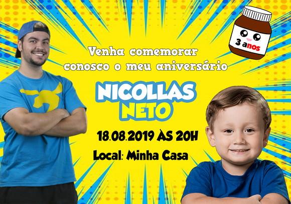 Convite Virtual Luccas Neto 04 (com Foto)