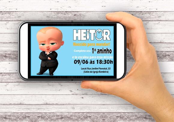 Convite virtual O Poderoso Chefinho