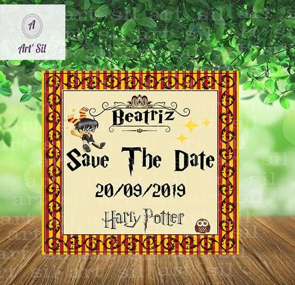 Convite Virtual Save The Date - Harry Potter