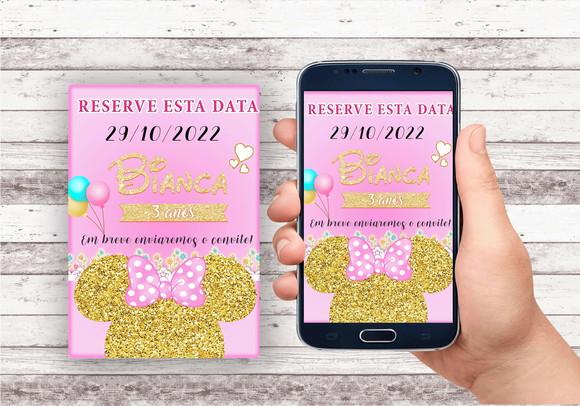 Convite Virtual Save The Date - Minie Rosa 02