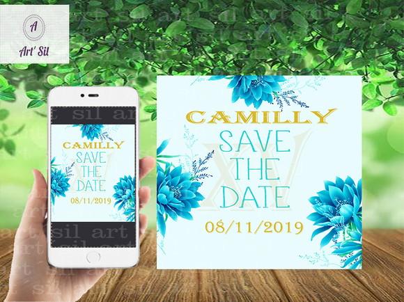 Convite virtual Save The Date - Tiffany II