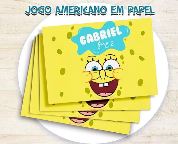 Jogo Americano - Bob Esponja (papel)