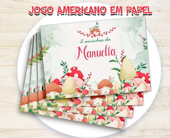 Jogo Americano - Cogumelos (papel)