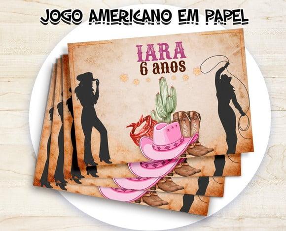 Jogo Americano - Cowntry/ Rodeio (papel)