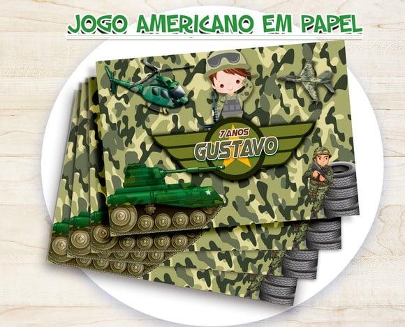 Jogo Americano - Exército (papel)