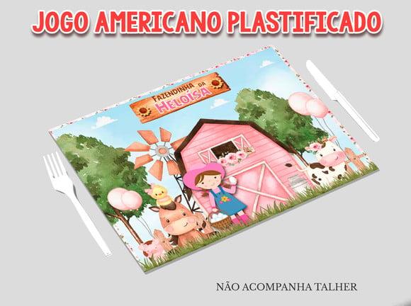Jogo Americano - Fazendinha Menina (papel)