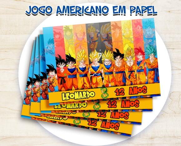 Jogo Americano - Dragon Ball Z(papel)
